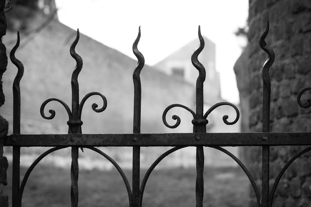 metallic fence